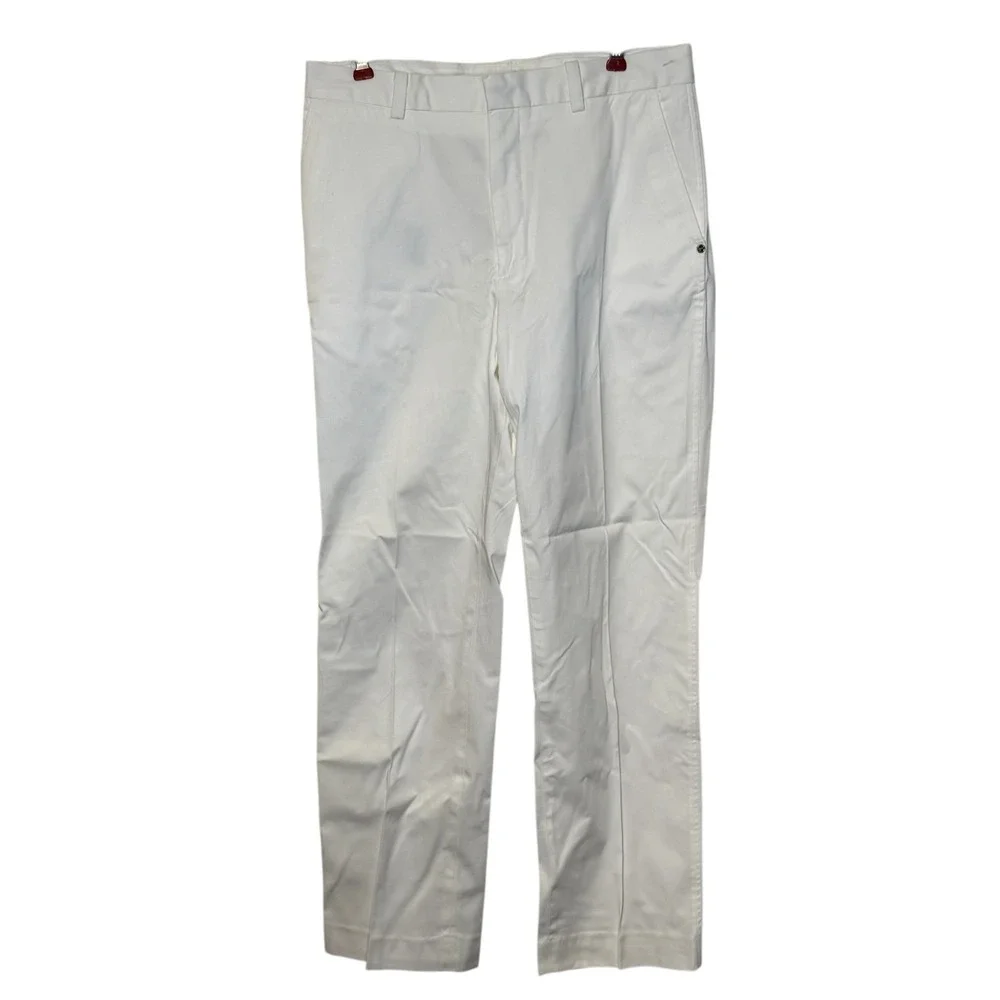 Ralph Lauren Black‎ Label Men's Dress Pants Straight Fit Chino Mid-Rise White 32